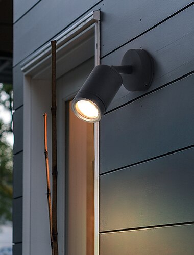  udendørs væglampe spotlight vandtæt ip65 vægarmatur belysning aluminium led udvendig lampet til indendørs udendørs terrasse veranda varm hvid 110-240v
