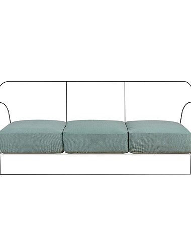  Stretchsofa Sitzkissenbezug Schonbezug elastisch Couch Sessel Loveseat 4 oder 3 Sitzer grau einfarbig massiv weich strapazierfähig waschbar