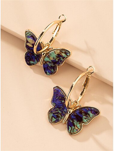 Damen Ohrringe Mode Outdoor Schmetterling Ohrring