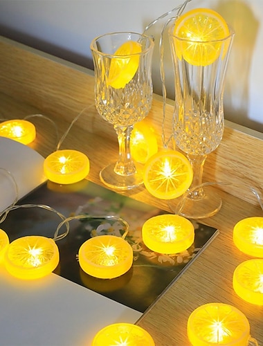  elegante bruiloft receptie feest 3 meter 20 licht citroen schijf lichtsnoer binnen en buiten bruiloft binnenplaats tuin decoratie lichtsnoer
