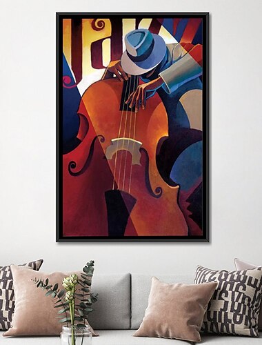  fatto a mano dipinto a olio dipinto a mano arte della parete donne che suonano il pianoforte pittura a olio originale musicista pittura astratta strumento musicale pittura decorazione tela arrotolata