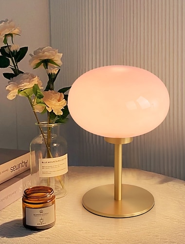  bordlampe kreativ glass nattbordslampe moderne minimalistisk nattbordslampe soverom stue studie nattbordslampe dekorativ liten bordlampe nattbordslampe 110-240v