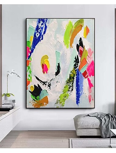  Hang målad oljemålning HANDMÅLAD Vertikal Abstrakt Nutida Modern Utan innerram (utan ram)