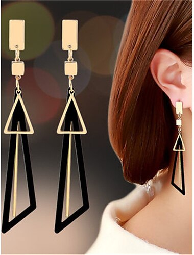  Mujer Pendientes Moda Exterior Geometría Arete