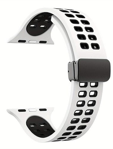  řemínky pro chytré hodinky pro Apple Watch 44mm 40mm 49mm 38mm 45mm 41mm 42mm dámský sportovní dvoubarevný silikonový řemínek + magnetický náhradní náramek se sponou D pro Apple Watch série