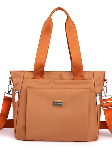  Women's Waterproof Nylon Shoulder Bag – Large Capacity Tote with Detachable Strap for Travel, Work, and Daily Use