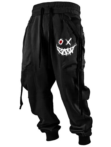  Men's Sweatpants Joggers Trousers Drawstring Elastic Waist 3D Print Abstract Graphic Prints Comfort Sports Outdoor Casual Daily Cotton Blend Streetwear Designer Black Yellow Micro-elastic