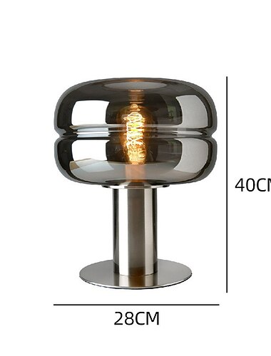  Tischlampe, kreative Glas-Nachttischlampe, moderne minimalistische Nachttischlampe, Schlafzimmer, Wohnzimmer, Arbeitszimmer, Nachttischlampe, dekorative kleine Tischlampe, Nachttischlampe, 110–240 V