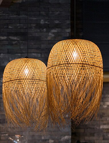 35 cm Círculo / Design Redondo Design De Lanterna Luzes Pingente Bambu Estilo Artístico Estilo Formal Estilo vintage Vintage Regional 110-120V 220-240V