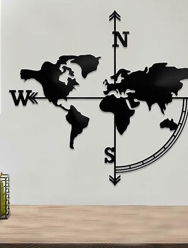  1 шт. карта мира металлическая настенная живопись наружный декор устойчивая к ржавчине настенная скульптура идеально подходит для сада, дома, фермерского дома, патио и спальни