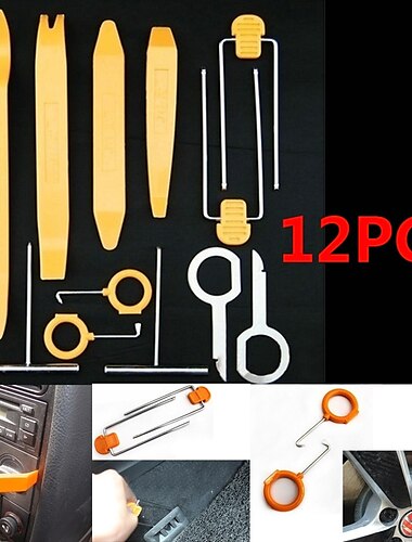  12 stks auto radio deur clip panel trim dash audio verwijdering installer pry tool