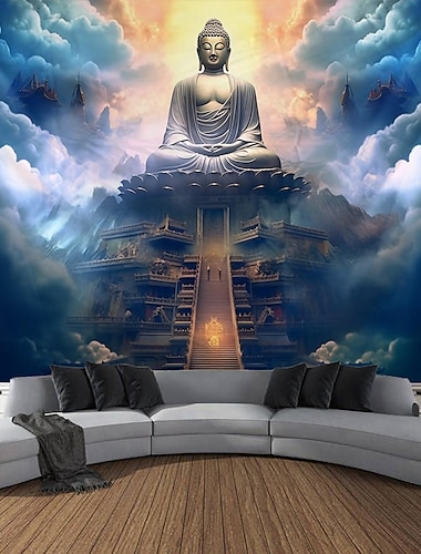  universum Boeddha hangend tapijt boho kunst aan de muur groot tapijt muurschildering decor foto achtergrond deken gordijn thuis slaapkamer woonkamer decoratie