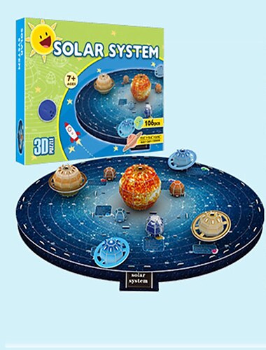 Vulgarisation scientifique 3d puzzle tige éducation scientifique système solaire huit planètes espace planète assemblage jouet modèle