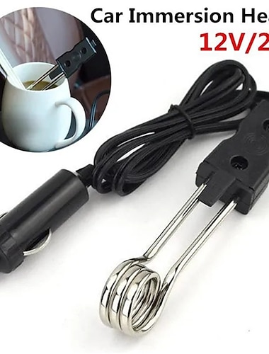  Portable 12V 24V Car Immersion Heater Portable High Quality Safe Warmer Durable Auto Electric Tea Coffee Water Heater