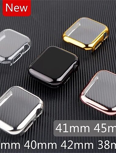  Compatibel met: Apple Watch Series 8 7 45mm / Series 8 7 41mm / Series 6 5 4 SE 44mm / Series 6 5 4 SE 40mm / Series 3 2 1 42mm Rondom beschermend Schokbestendig TPU Horloge Deksel