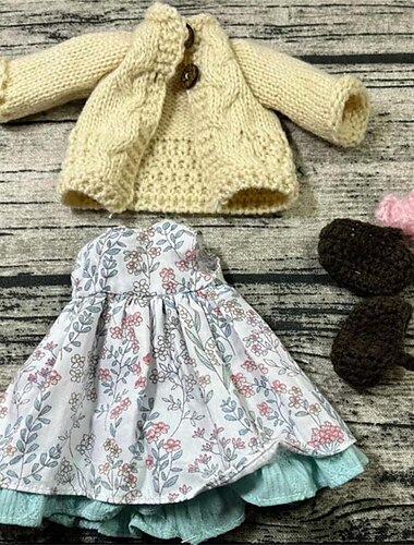  Waldorf-Puppe zum Wechseln von Kleidung, Materialtasche, Persönlichkeitsset, handgefertigte Waldorf-Muppet-Puppe