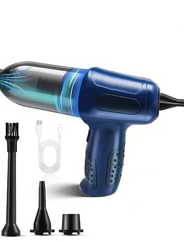  Drahtloser tragbarer Lade-Handheld-Mini-Großsauger, multifunktionaler Blas- und Saugsauger mit doppeltem Verwendungszweck, Schwimmring-Ballon