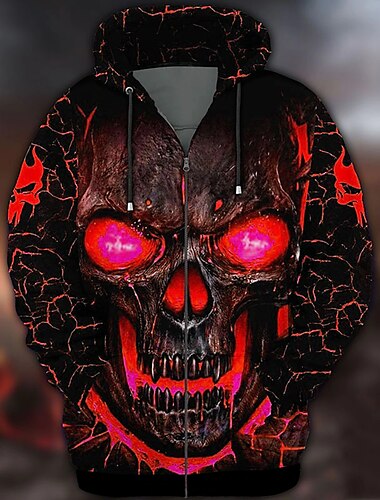  Halloween Szkielet Czaszka Kreskówka Manga Odzież wierzchnia Anime 3D Graficzny Na Dla par Męskie Damskie Dla dorosłych Powrót do szkoły Druk 3D Codzienne