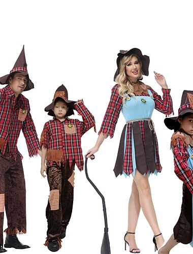  couples épouvantail halloween groupe couples costumes tous film cosplay cosplay costume rouge halloween carnaval mascarade mélange poly / coton