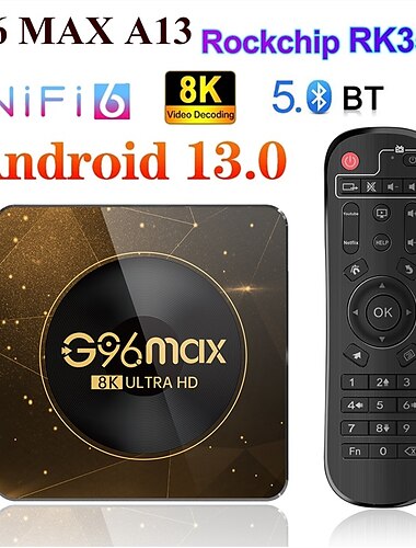  G96 MAX A13 Smart TV Box Android 13 Rockchip RK3528 8K 2.4G/5G WiFi BT5.0 Media Player 2GB 4GB 32GB 64GB ROM Youtube Set Top Box