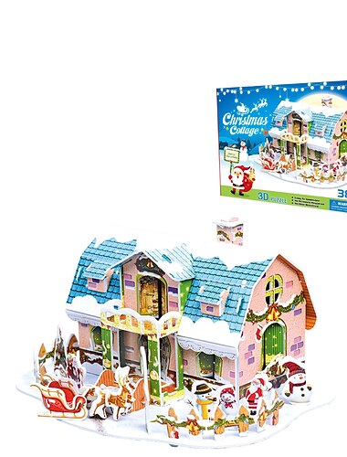  3D puzzle karácsonyi cukorka ház karácsonyi vonat összeállítás modell karácsonyi játék ajándékok karácsonyi ajándékokhoz