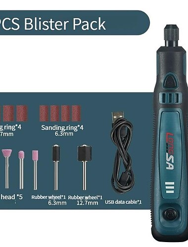  5000-10000-15000r USB-Mini-Schleifmaschine, Gravierstift, kabelloses elektrisches Schleifer-Set, Gravur, Schleifmaschine, Polierer, elektrisches Bohr-Set