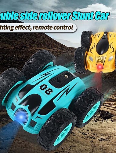  2.4g dubbelzijdig tumbling stunt auto hoge snelheid 360 roterende afstandsbediening auto kinderen jongens elektrisch speelgoed
