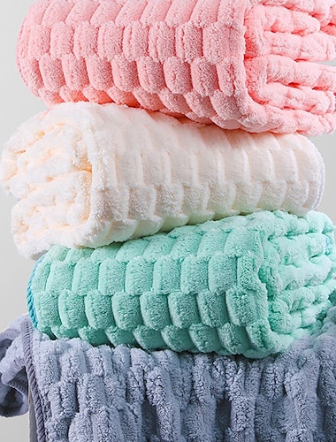  handdoek wassen gezicht, droog haar, koraal pluche zacht, absorberend, niet gemakkelijk tegen haaruitval, effen kleur, eenvoudig zomer volwassen huishouden paar meisje