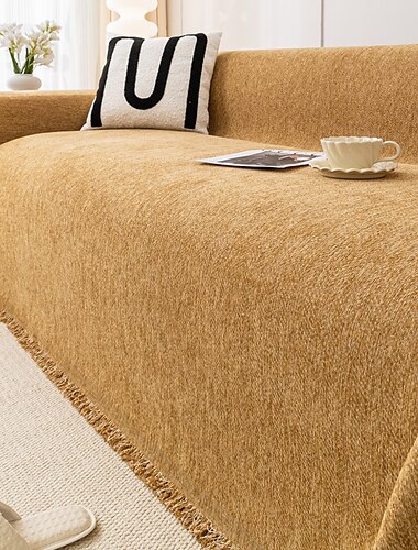  Chenille-Sofabezug, Couchbezug, Salbeigrün, Couchschutz, Sofadecke, Sofaüberwurf für Sofas, waschbar, Sofabezug für Hunde