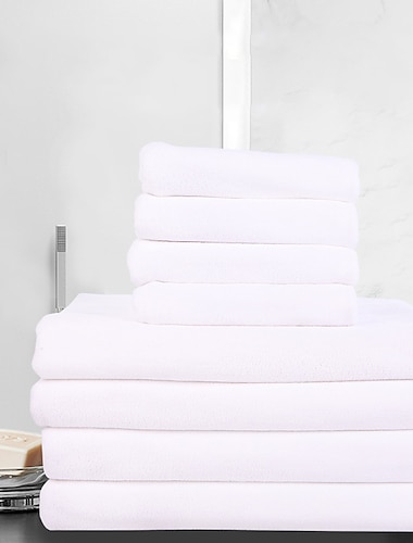  hotel witte handdoeken 70 * 140, badhanddoeken, schoonheidssalons, absorberende, zachte en gemakkelijk te drogen handdoeken