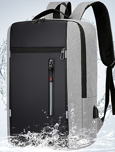  1pc sac à dos pour hommes et femmes avec port de chargement USB sac d'ordinateur de banlieue d'affaires pour voyage d'affaires usage quotidien sac à dos pour ordinateur portable multifonctionnel