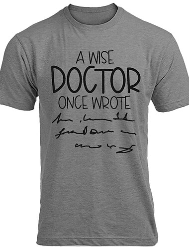  Herren Buchstabe T Shirt T-Shirt 100% Baumwolle Kurzarm Grafik Hemd Heather Grey Schwarz Dunkelgrau Bequemes T-Shirt Sport im Freien Ferien Modedesigner-Kleidung