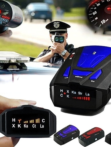  Long Range Detection For Car, Automatic 360 Degree Detect With Voice Prompt, Vehicle Speed Alarm System, City Highway Mode, POP Fast Scan