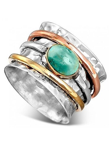  Mujer Activo Exterior Bloque de color Anillo