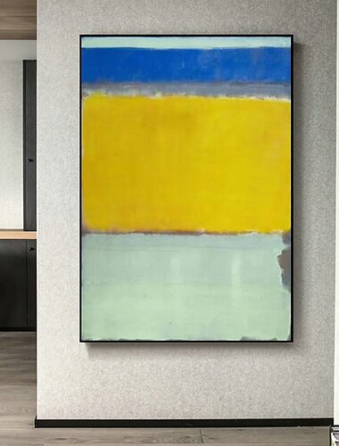  1 stk markerer rothko lærred vægkunst håndmalet kunstværk maleri billede til kontor soveværelse hjem moderne dekoration rullet lærred (ingen ramme)
