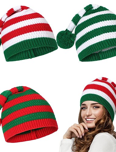  Elf Pláštěnka Vánoční klobouk Unisex Vánoce Štědrý večer Roztomilý Dětské Dospělé Párty a večer Domácí oblečení Klobouk