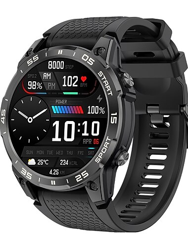  iMosi S53 Slimme horloge 1.43 inch(es) Smart horloge Bluetooth Stappenteller Activiteitentracker Slaaptracker Compatibel met: Android iOS Uniseks GPS Handsfree bellen Waterbestendig IP68 47 mm