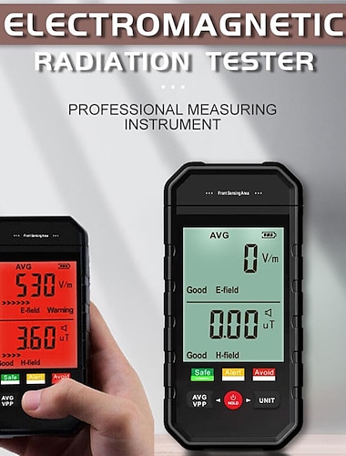  جهاز اختبار الإشعاع الكهرومغناطيسي المحمول EMF كاشف إشعاع المجال المغناطيسي الكهربائي للشقة المنزلية