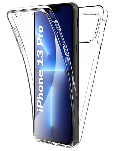  telefon fodral Till iPhone 16 iPhone 15 Pro Max Plus iPhone 14 13 12 11 Pro Max Mini SE X XR XS Max 8 7 Plus Kristallklart Rensa vyfönstret Genomskinlig Helkroppsskydd Dubbelsidig TPU