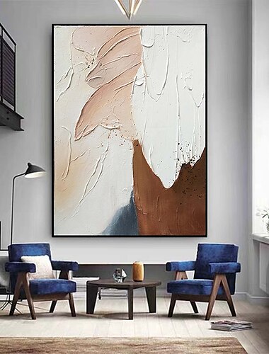  fatto a mano dipinto a olio dipinto a mano arte della parete grande originale beige pittura astratta pittura grigia moderna pittura a olio rosa pittura astratta minimalista decorazione tela arrotolata