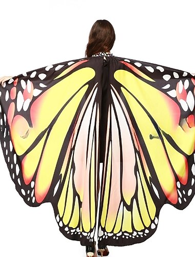 Fairytale Butterfly Carnival Costume Wings Mask Adults' Women's Funny Costume Party Christmas Carnival Easy Carnival Costume