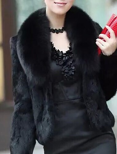  Shrug Brudeomslag Frakker / jakker Elegant Langermet Fuskepels Bryllup Wrap Med Ren Farge Til Bryllup Høst