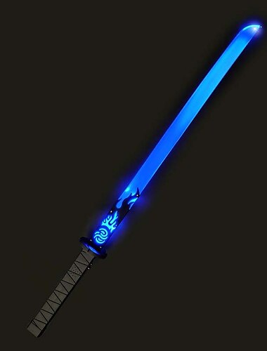  82,5 cm langer Samurai-Glanz-Blitzstab, bunter Blitz-Kampf-Soundstab, Nachtmarkt-Bodenständer-Spielzeug