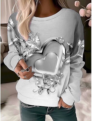  felpa da donna pullover grafica casual sportiva attiva neon&amp;maglia girocollo manica lunga microelastica autunno brillante&amp;tessuto morbido traspirante invernale confortevole