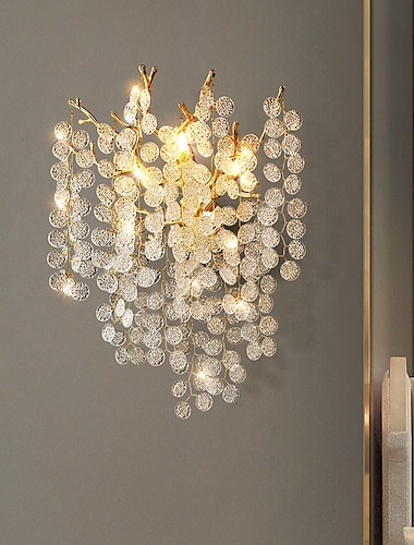  Lâmpada de arandela led cristal regulável 25/40cm minimalista montagem na parede luminária luzes internas para sala de estar quarto 110-240v