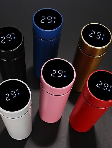  Thermokaffee-Reisebecher, intelligenter digitaler Thermowasserbecher mit Touch-Display-Temperatur, kreative Isolierflasche aus Edelstahl, Geschenke, Thermokühler, Schulanfangsbedarf