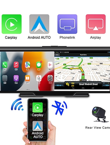 Автомобильный видеорегистратор 10,26 carplay/android, автоматический смарт-экран, рекордер для вождения, голосовое управление, экран мобильного телефона, навигационный центр, аудио