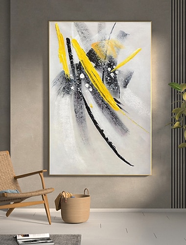  Handgefertigtes Ölgemälde auf Leinwand, Wandkunst, Dekoration, abstrakt, modern, für Zuhause, Wohnzimmer, gerollt, rahmenlos, ungedehntes Gemälde