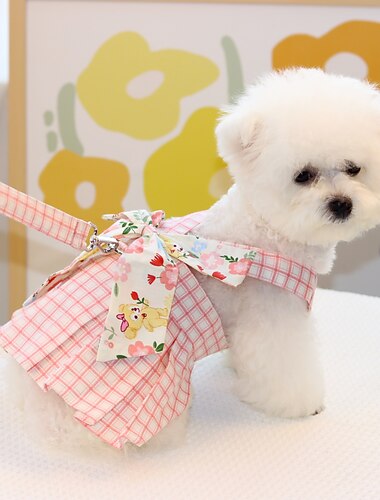  Hund Katze Kleid Niedlich Lässig Wasserdicht Atmungsaktiv Weich Waschbar Bequem Alltagstauglich Hundebekleidung for Bichon Frise Zwergspitz Baby Haustier Papillon Klein