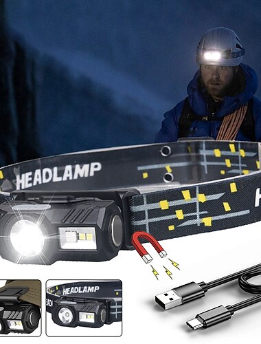  shustar-mini led αισθητήρας κίνησης προβολέα κάμπινγκ φανάρι ψαρέματος usb επαναφορτιζόμενος προβολέας με μαγνήτη προειδοποιητική λυχνία φώτα κλιπ καπακιού